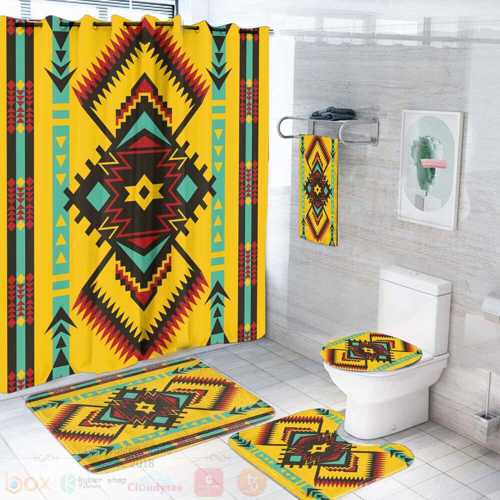 Abstract Geometric Ornament Bathroom Set