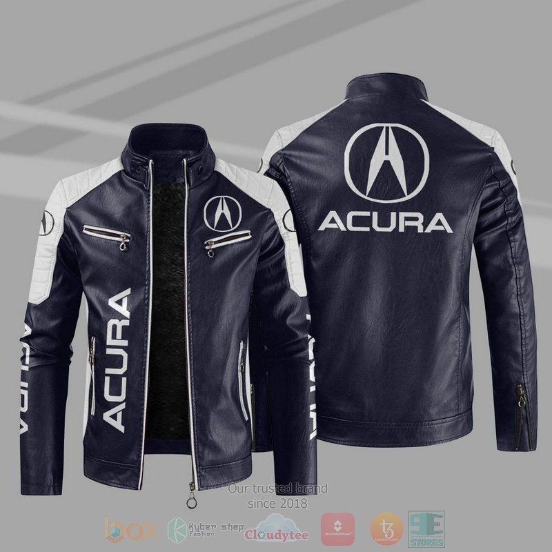 Acura Company Block Leather Jacket 3 Acura Block Leather Jacket 1 2