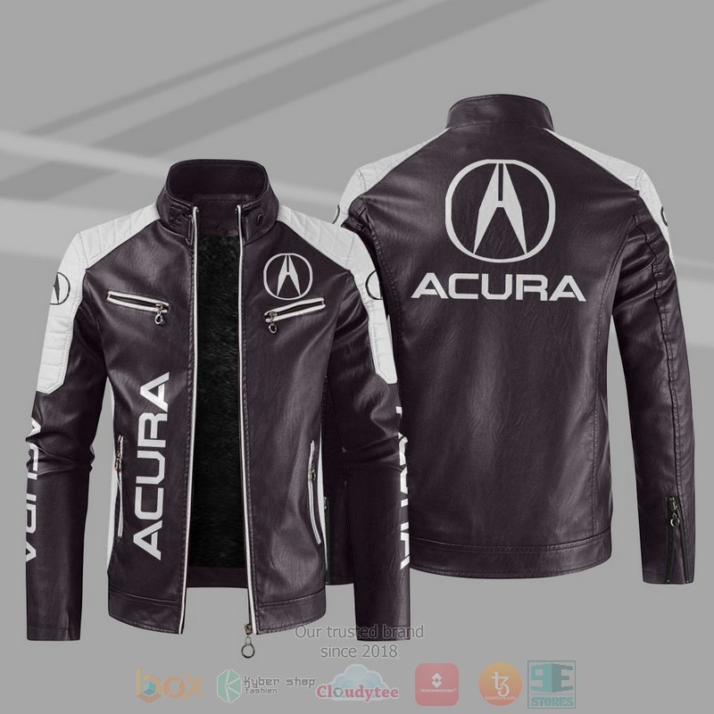 Acura Company Block Leather Jacket 5 Acura Block Leather Jacket 1 2 3 4