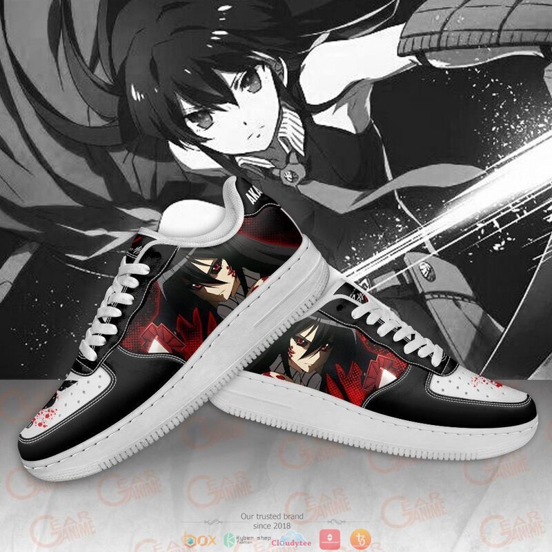 Akame Anime Akame Ga Kill Nike Air Force Sneaker 4 Akame Anime Akame Ga Kill Nike Air Force shoes 1 2 3