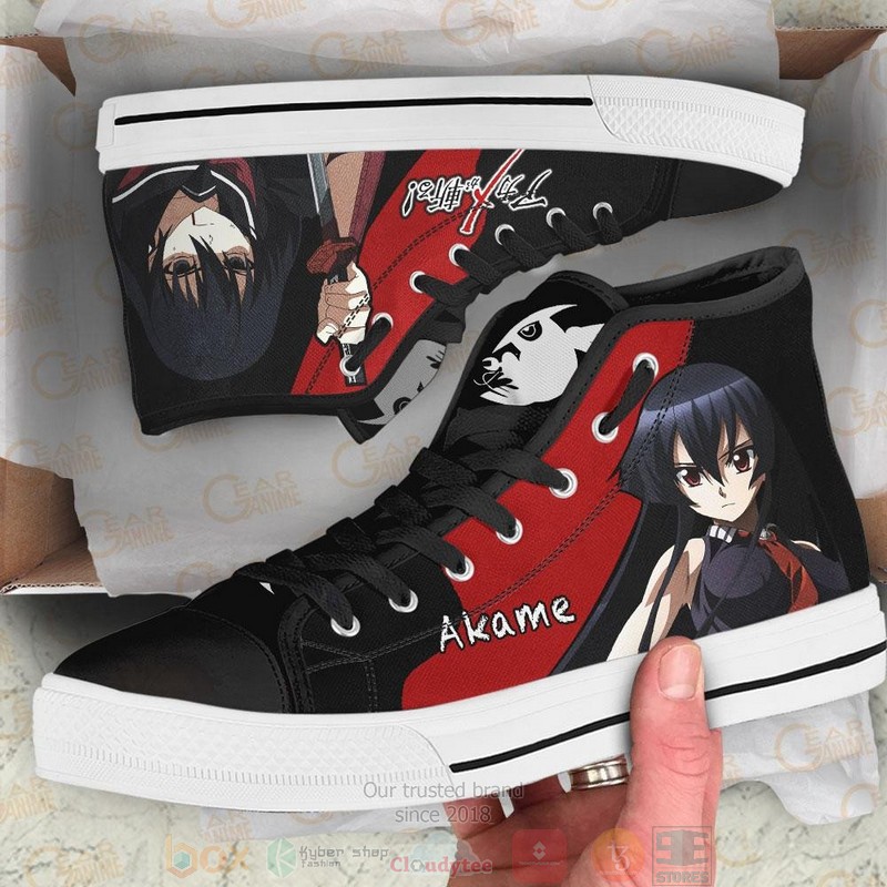 Akame ga Kill Akame Anime Canvas High Top Shoes 1