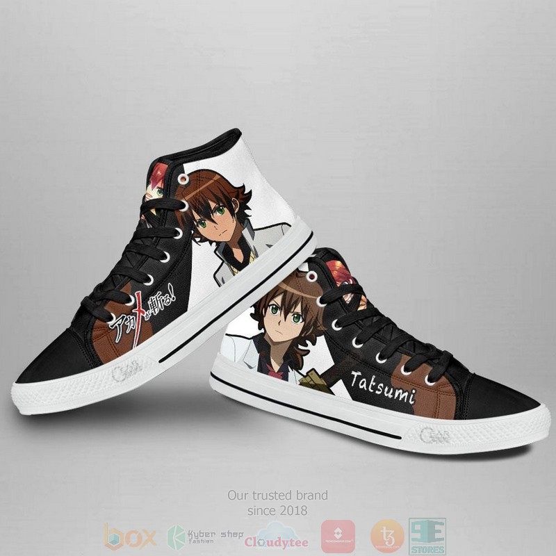 Akame ga Kill Tatsumi Anime Canvas High Top Sneaker Shoes 3 Akame ga Kill Tatsumi Anime Canvas High Top Shoes 1 2