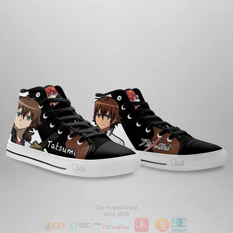 Akame ga Kill Tatsumi Anime Canvas High Top Sneaker Shoes 4 Akame ga Kill Tatsumi Anime Canvas High Top Shoes 1 2 3