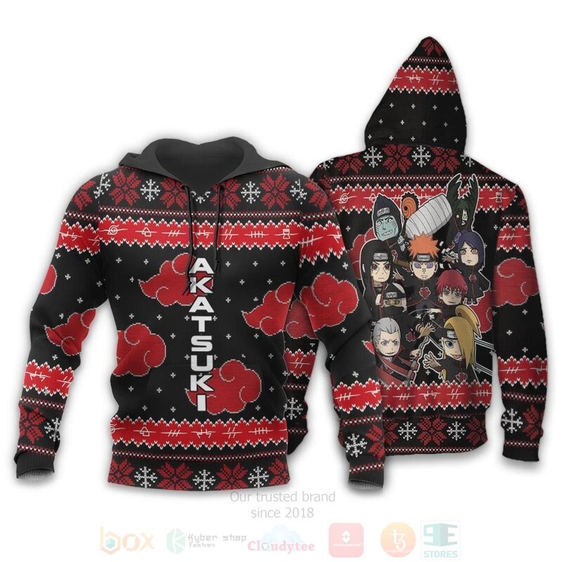 BEST Akatsuki Anime Custom Clothes 3D Hoodie, T-Shirt 3 Akatsuki Anime Custom Clothes 3D Hoodie Shirt 1 2