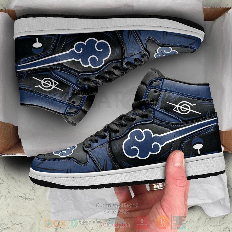 Akatsuki Blue Naruto Anime Air Jordan high top Sneaker Shoes 3 Akatsuki Blue Naruto Anime Air Jordan high top shoes 1 2