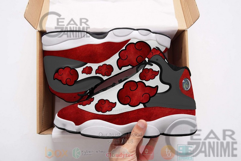 Akatsuki Cloud Naruto nime Air Jordan 13 Shoes 1 2 3 4