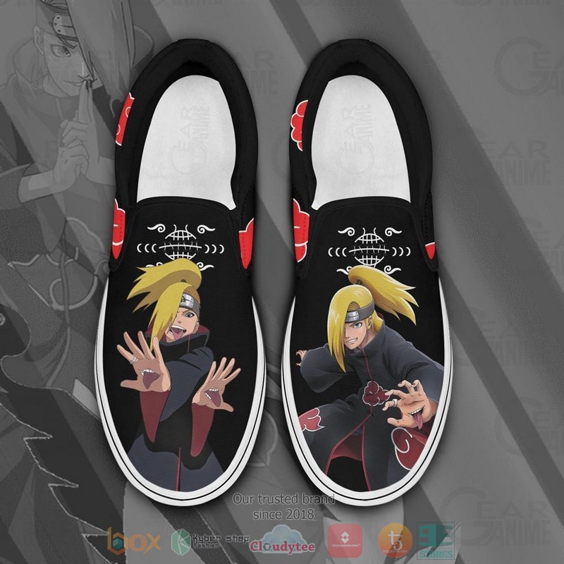 Akatsuki Deidara Naruto Anime Slip On Shoes