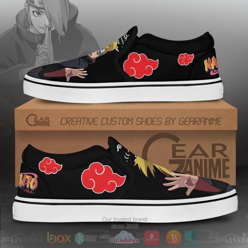 Akatsuki Deidara Naruto Anime Slip On Shoes 1