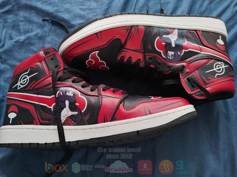 Akatsuki Itachi Anime Air Jordan high top Sneaker Shoes 5 Akatsuki Itachi Anime Air Jordan high top shoes 1 2 3 4
