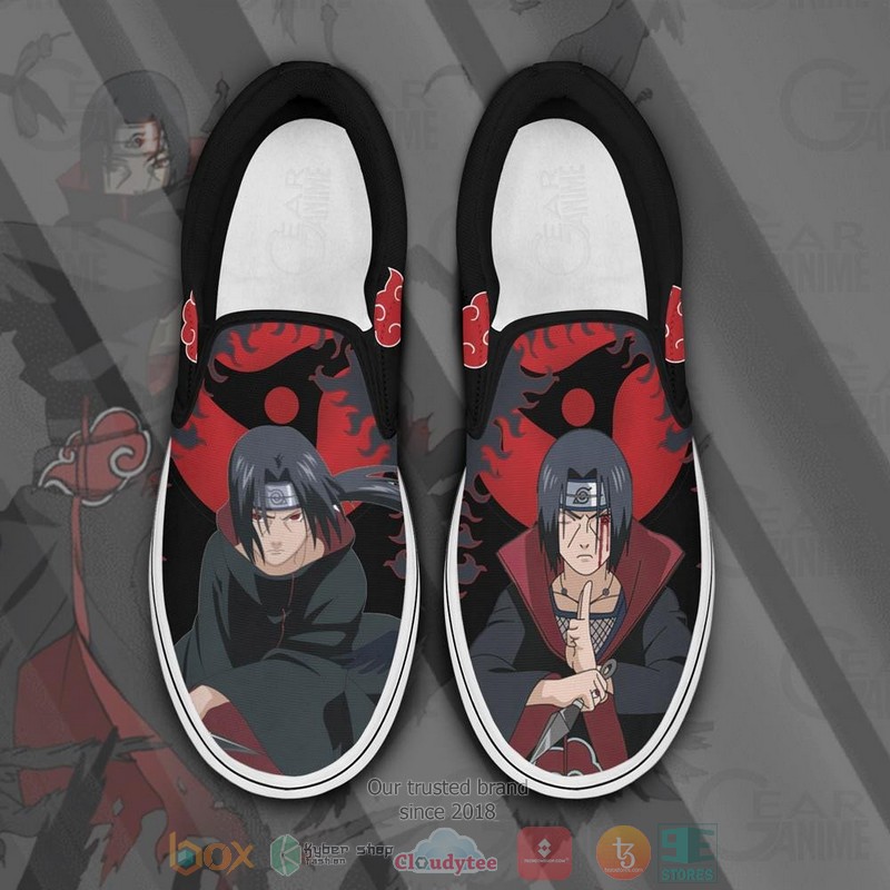 Akatsuki Itachi Anime Slip On Shoes