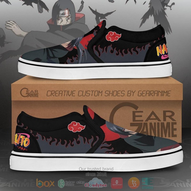 Akatsuki Itachi Anime Slip On Shoes 1