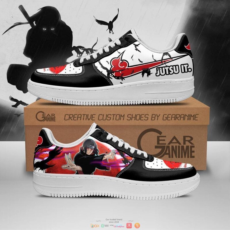 Akatsuki Itachi Just Jutsu It Anime Nike Air Force Shoes