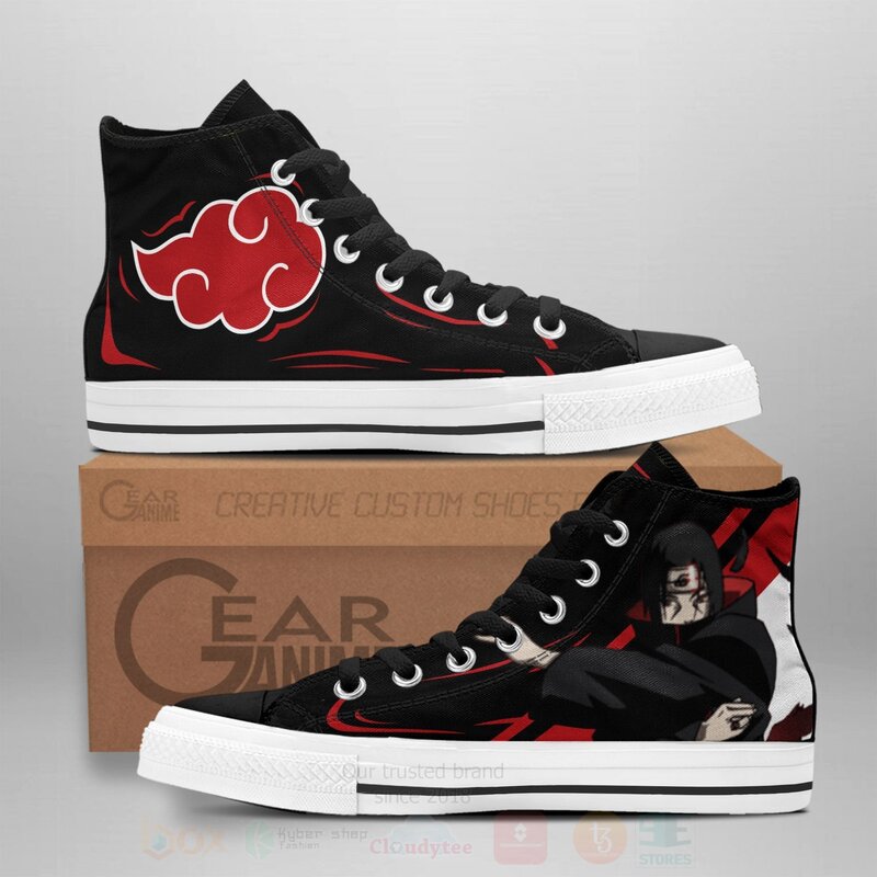 Akatsuki Itachi Jutsu Custom Anime High Top Shoes