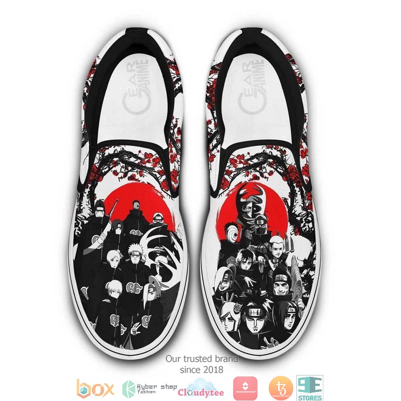 Akatsuki Japan Blossom Anime Slip On Sneakers Shoes 1