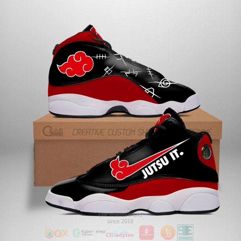 Akatsuki Jutsu It Naruto Anime Air Jordan 13 Shoes