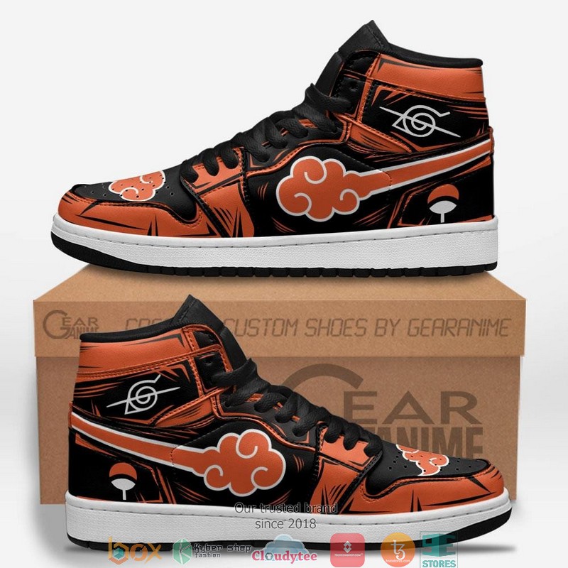 Akatsuki Orange Anime Air Jordan High top shoes