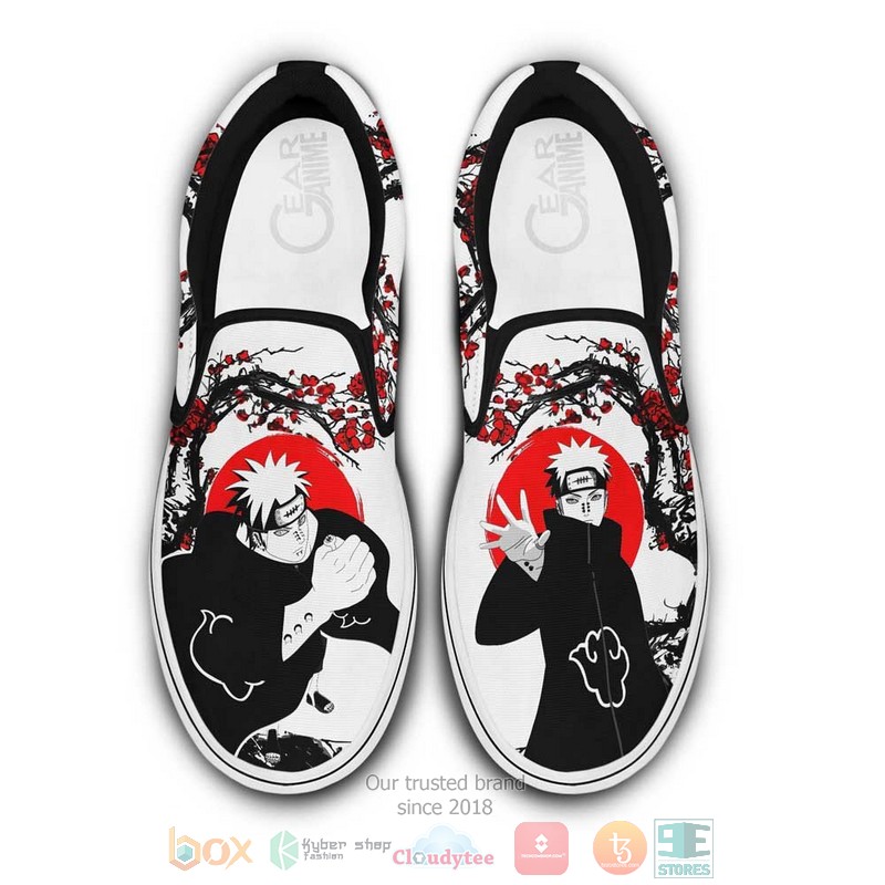 Akatsuki Pain Japan Blossom Anime Slip On Shoes