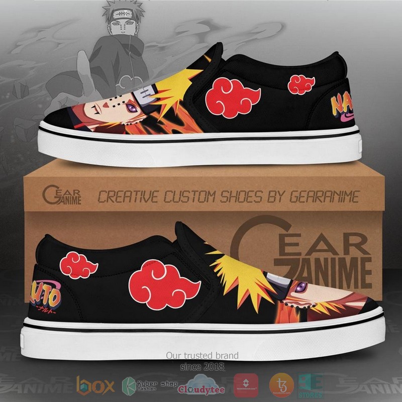 Akatsuki Pain Naruto Anime Slip On Shoes 1