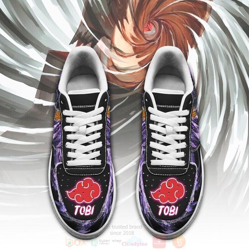 Akatsuki Tobi Anime Leather Nike Air Force Shoes 1