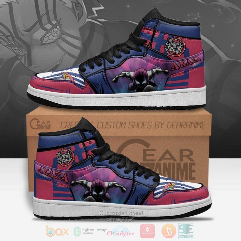 Akaza Anime Mugen Train Demon Slayer Air Jordan high top shoes
