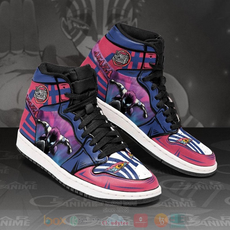 Akaza Anime Mugen Train Demon Slayer Air Jordan high top shoes 1