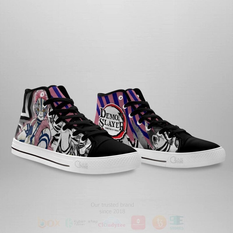 Akaza Custom Anime Demon Slayer High Top Shoes 1