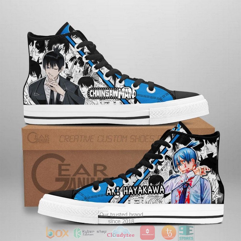Aki Hayakawa Chainsaw Man High Top Canvas Shoes