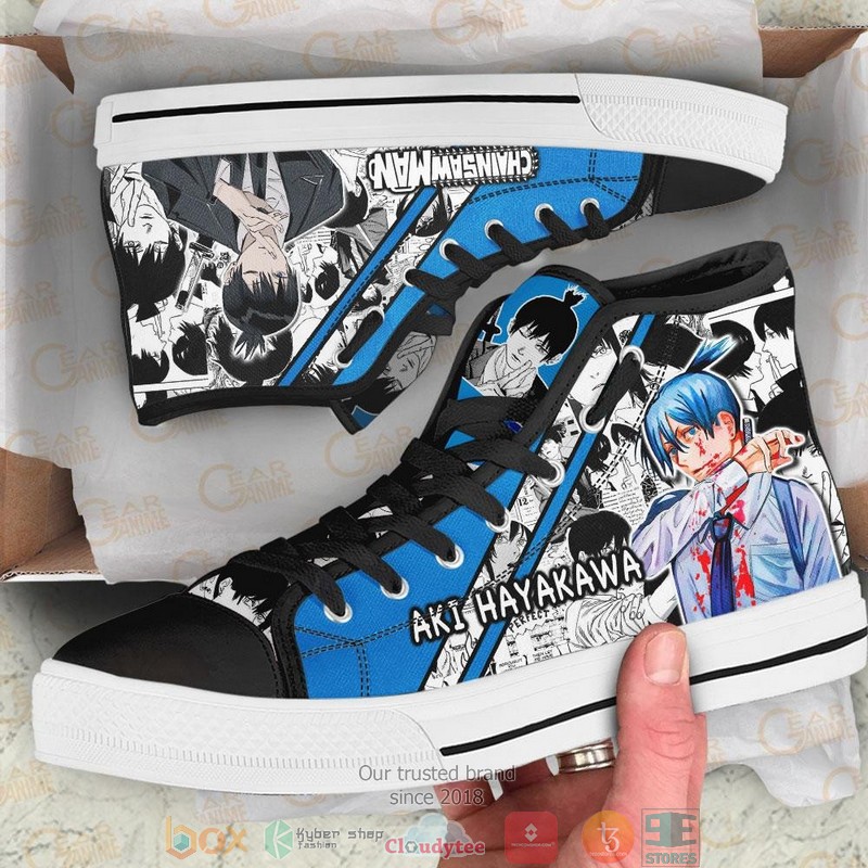 Aki Hayakawa Chainsaw Man High Top Canvas Shoes 1