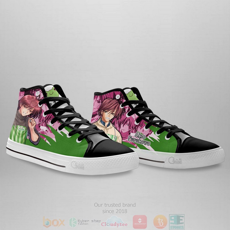 Akio Furukawa Clannad Anime Canvas High Top Sneaker Shoes 3 Akio Furukawa Clannad Anime Canvas High Top Shoes 1 2
