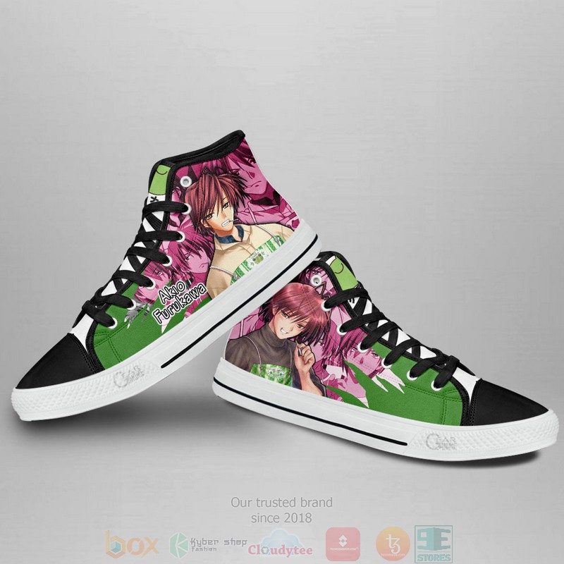 Akio Furukawa Clannad Anime Canvas High Top Sneaker Shoes 4 Akio Furukawa Clannad Anime Canvas High Top Shoes 1 2 3