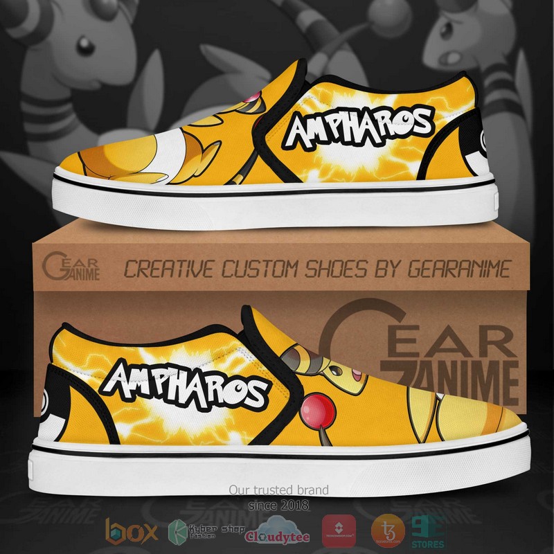 Ampharos Pokemon Anime Slip On Shoes 1