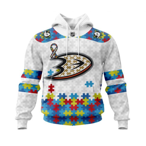 Anaheim Ducks Autism Awareness Personalized NHL 3d shirt hoodie