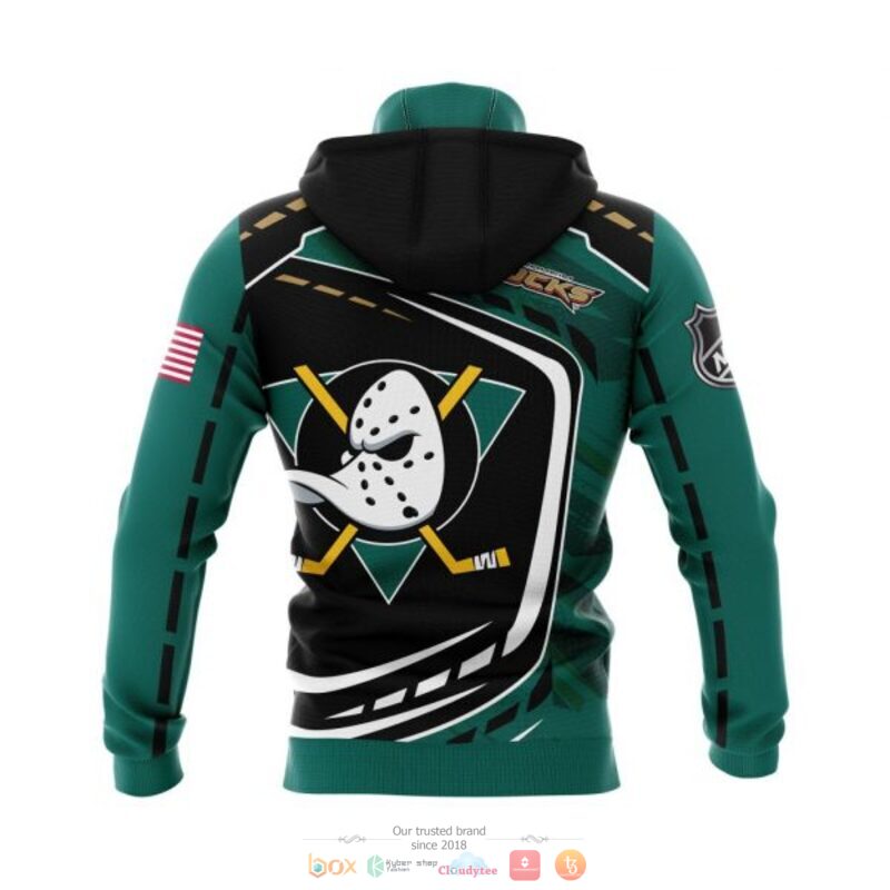 Anaheim Ducks NHL black green full print 3D shirt, hoodie 5 Anaheim Ducks NHL black green 3D shirt hoodie 1 2 3 4