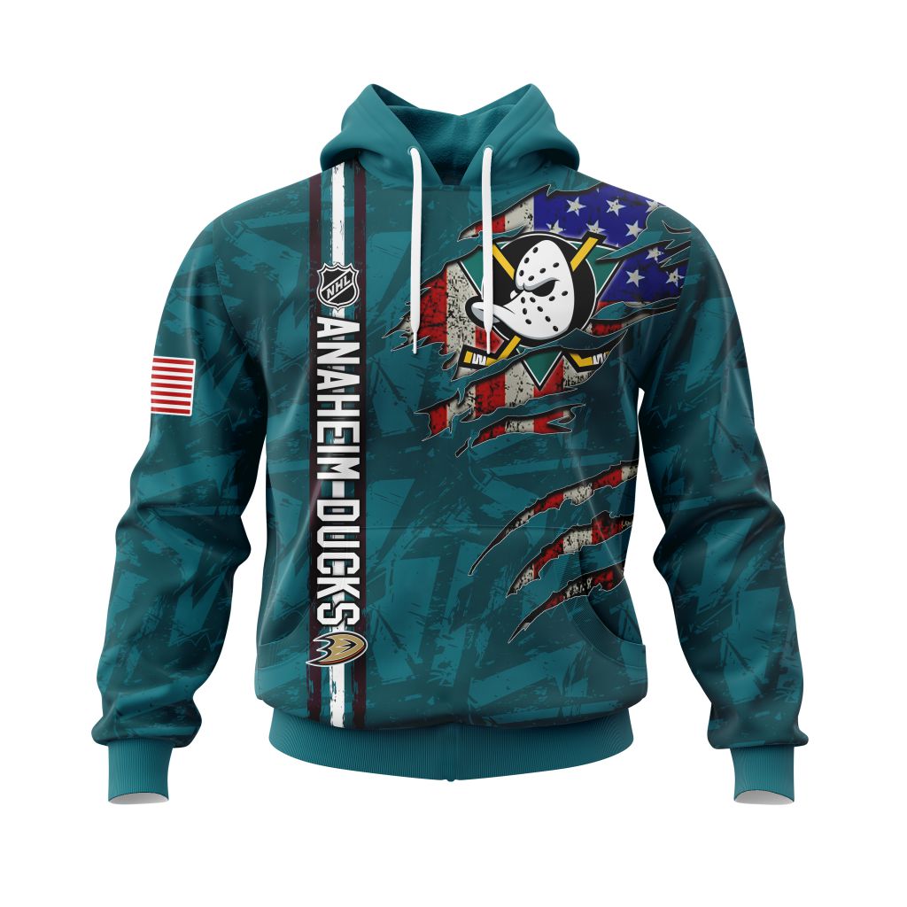 Anaheim Ducks Personalized NHL With American Flag 3d shirt hoodie
