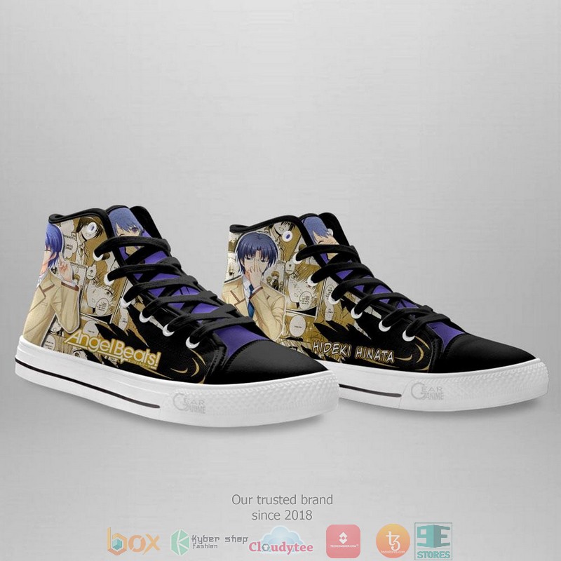 Angel Beats Hideki Hinata High Top Canvas Shoes 4 Angel Beats Hideki Hinata High Top Canvas Shoes 1 2 3