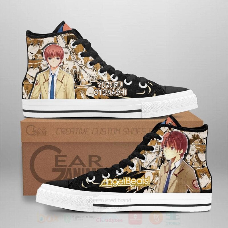 Angel Beats Yuzuru Otonashi Custom Manga Anime High Top Shoes