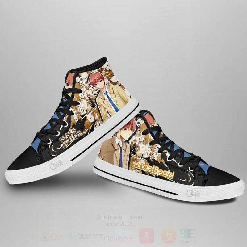 BEST Angel Beats Yuzuru Otonashi Custom Manga Anime High Top Canvas Sneakers 3 Angel Beats Yuzuru Otonashi Custom Manga Anime High Top Shoes 1 2