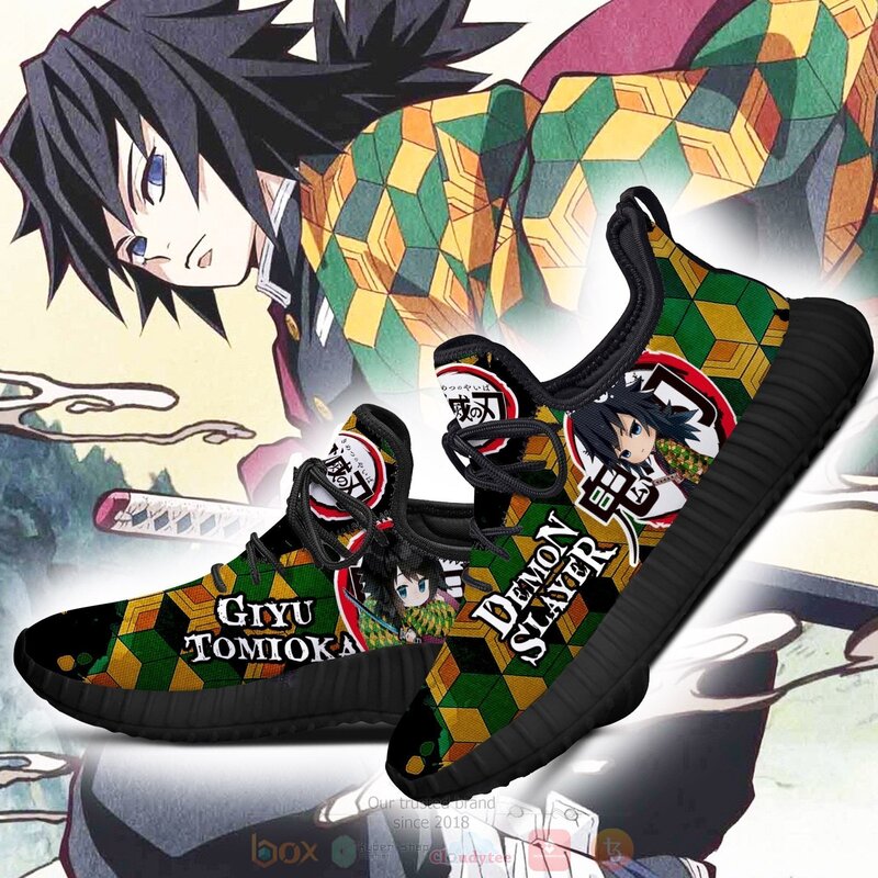 BEST Anime Demon Slayer Giyu Tomioka Reze Shoes Sneaker 3 Anime Demon Slayer Giyu Tomioka Reze Shoes 1 2