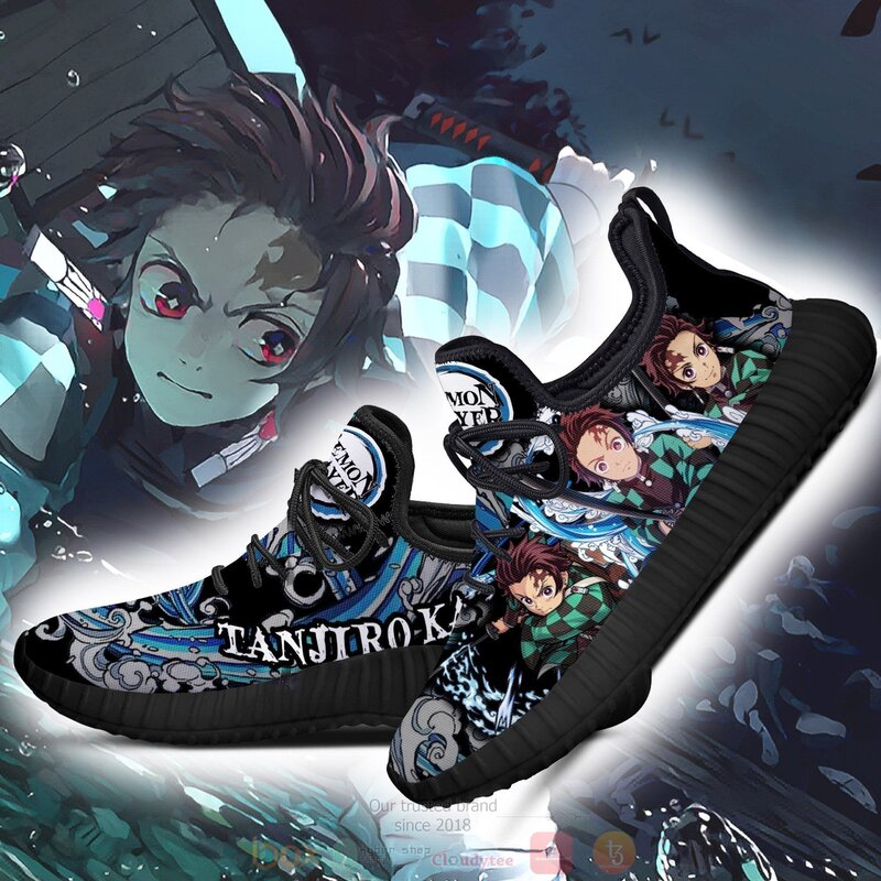 BEST Anime Demon Slayer Tanjiro Blue Reze Shoes Sneaker 3 Anime Demon Slayer Tanjiro Blue Reze Shoes 1 2