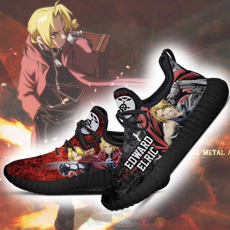 BEST Anime Fullmetal Alchemist Edward Elric Character Reze Shoes Sneaker 3 Anime Fullmetal Alchemist Edward Elric Character Reze Shoes 1 2