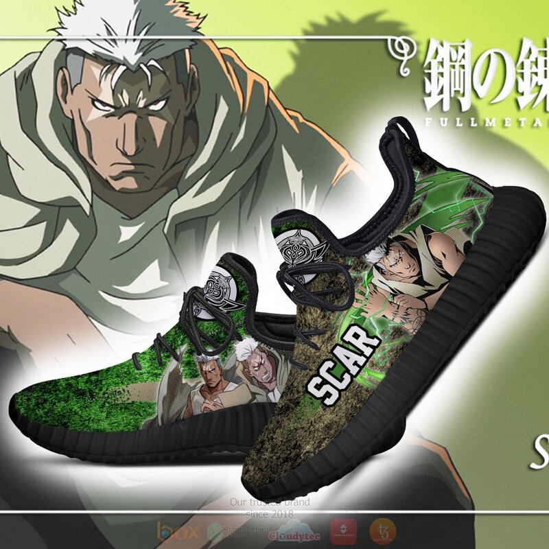 BEST Anime Fullmetal Alchemist Scar Character Reze Shoes Sneaker 3 Anime Fullmetal Alchemist Scar Character Reze Shoes 1 2