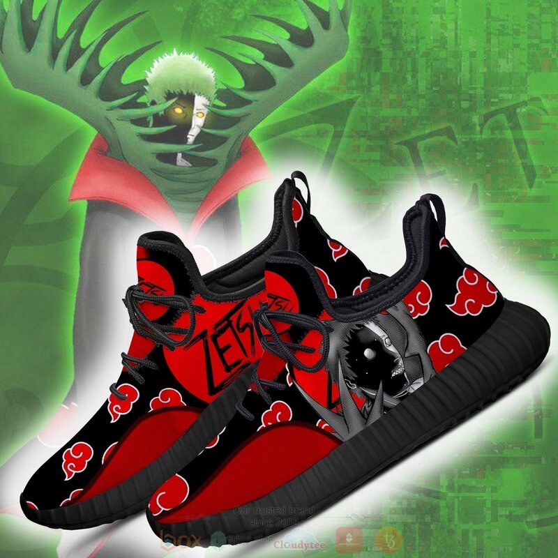 BEST Anime Naruto Akatsuki Zetsu Reze Shoes Sneaker 3 Anime Naruto Akatsuki Zetsu Reze Shoes 1 2