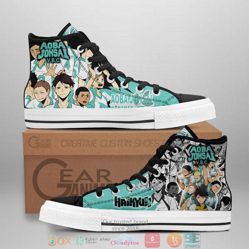 Aoba Johsai Haikyuu High Top Canvas Shoes