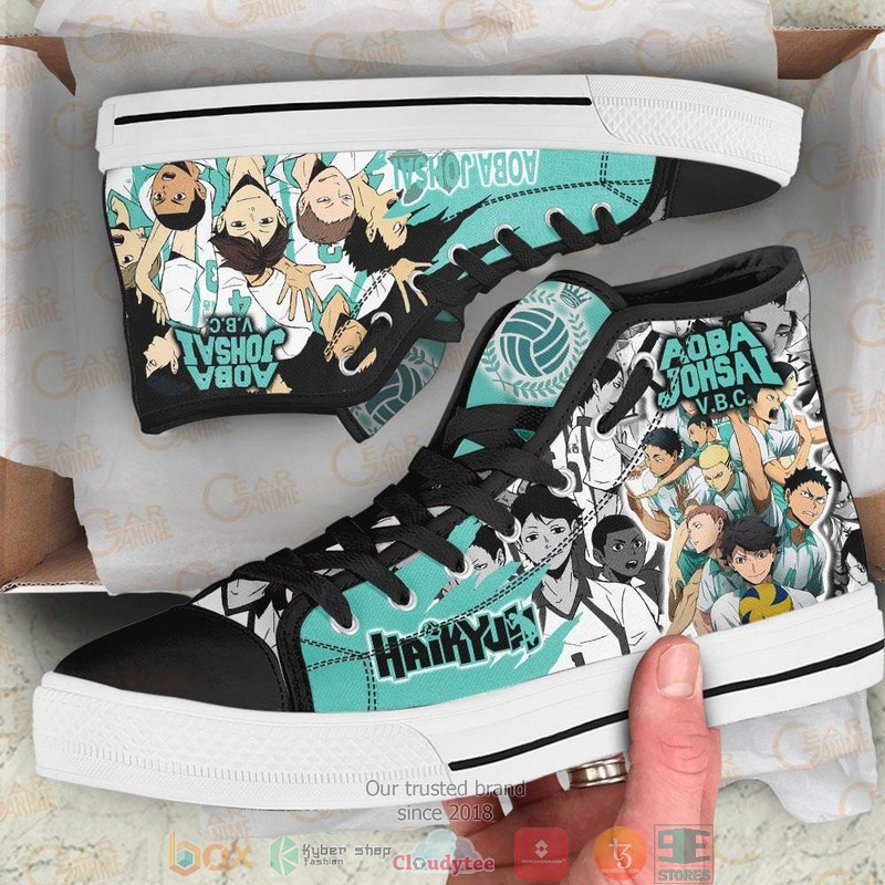 Aoba Johsai Haikyuu High Top Canvas Shoes 1