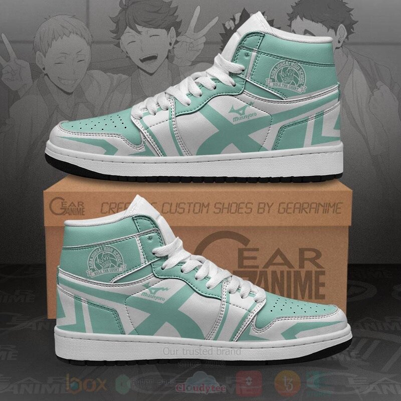 Aoba Johsai High Haikyuu Anime Air Jordan High Top Shoes