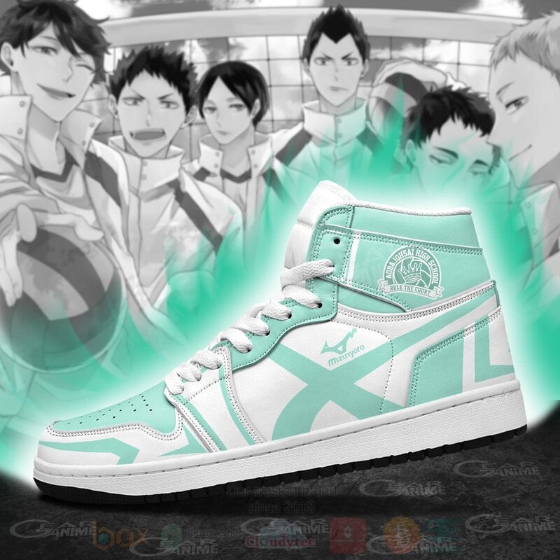 BEST Aoba Johsai High Haikyuu Anime Air Jordan 1 Retro High 5 Aoba Johsai High Haikyuu Anime Air Jordan High Top Shoes 1 2 3 4