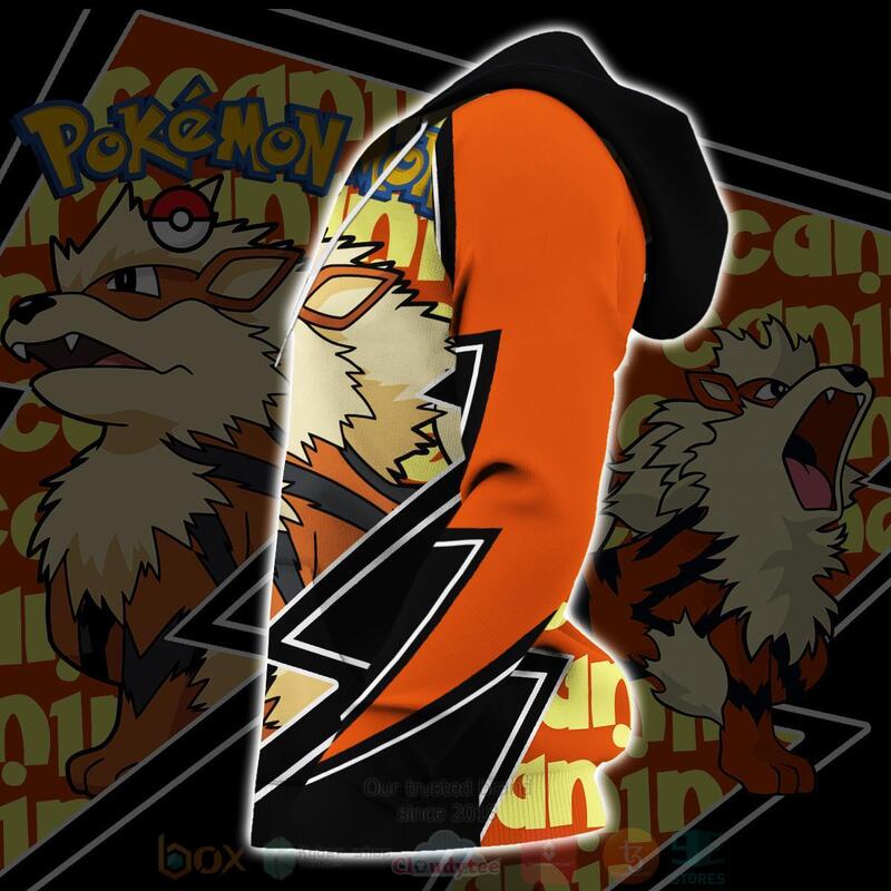 BEST Arcanine Costume Pokemon Anime 3D Hoodie, T-Shirt 4 Arcanine Costume Pokemon Anime 3D Hoodie Shirt 1 2 3