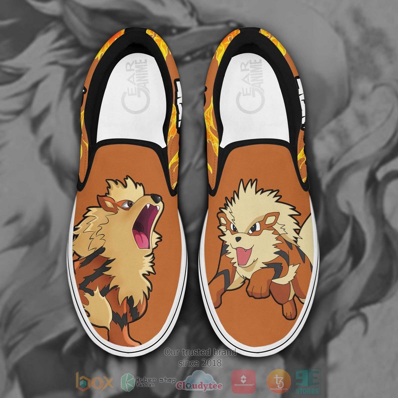 Arcanine Pokemon Anime Slip On Shoes