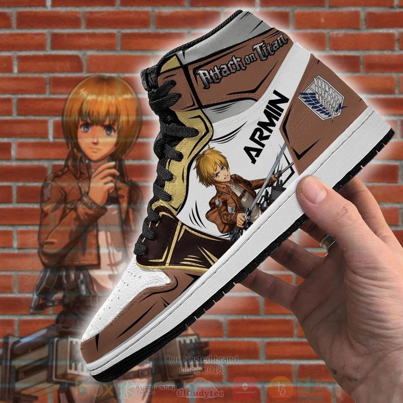 Armin Attack On Titan Anime Air Jordan High Top Shoes 1 2 3