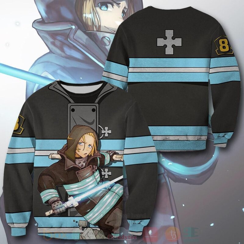 BEST Arthur Boyle Fire Force Anime Uniform 3D Hoodie, T-Shirt 2 Arthur Boyle Fire Force Anime Uniform 3D Hoodie Shirt 1